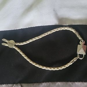 Michael Kors silver cord adjustable bracelet